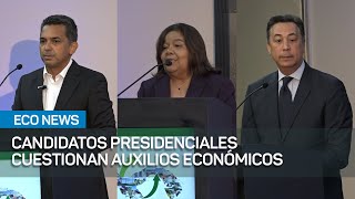 Aspirantes presidenciales cuestionan auxilios económicos  EcoNews [upl. by Illil]