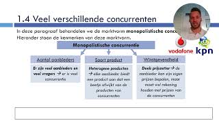 Havo 4  Pincode  Marktvormen amp Marktfalen  H14  Monopolistische concurrentie  fusie  overname [upl. by Alton604]