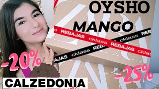 COMPRAS 2° REBAJAS  ZARA OYSHO MANGO CALZEDONIA  HAUL REBAJAS INVIERNO 2024 TRY ON 👚🧦👗👟 [upl. by Vilma629]