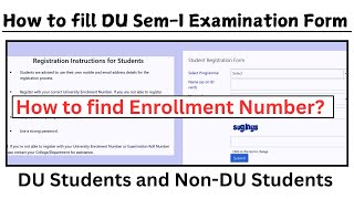 How to Fill DU SemI Examination form delhiuniversity duexam [upl. by Gudrun]