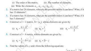 Class 12th Maths Matrix Exercise 31 Q4 lecture 5 [upl. by Nylatsirk]