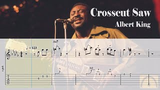 Crosscut Saw  Albert King  Backing Track  Guitar Tab [upl. by Judenberg540]