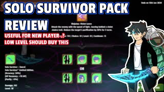 SOLO SURVIVOR PACK REVIEW  VERY USEFUL FOR LOW LEVEL  NEW PLAYER SHOULD TRY IT [upl. by Gisser]