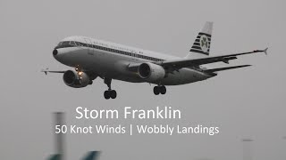 StormFranklin Plane Spotting at Dublin Airport  20th February 2022 [upl. by Awra]