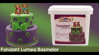 Fondant  Pasta din zahar  Lumea Basmelor  Tort de aniversare [upl. by Loginov]