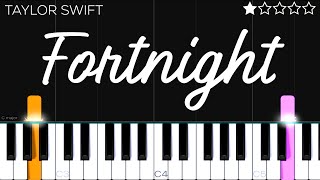 Taylor Swift  Fortnight feat Post Malone  EASY Piano Tutorial [upl. by Deadman]