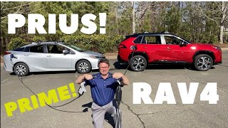 Comparing 2021 RAV4 Prime vs Prius Prime Its An Electrified Battle [upl. by Gnoc]