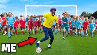 Can I Survive A Football Match vs 100 Kids [upl. by Mcclimans]