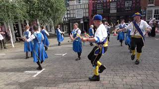 Wakefield Morris Dancers dance quotCelebrationquot at Bromyard Folk Festival 2023 [upl. by Pilihp]