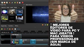 🎬 MEJORES EDITORES de VÍDEO PARA PC Y MAC ¡GRATIS  para VÍDEOS PROFESIONALES Sin Marca de Agua [upl. by Lacagnia]