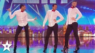 MEN IN HEELS Dance INCREDIBLE SPICE GIRLS Tribute on Britains Got Talent [upl. by Adnarrim787]