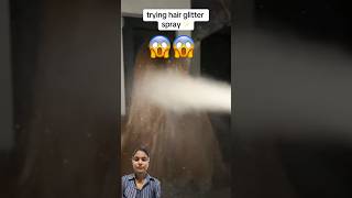 Hair glitter spray 😱😱 hair hairtutorial hairstyle viralvideo beautytips trendingshorts [upl. by Fishman]