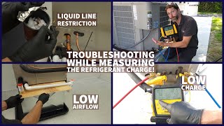 Troubleshooting Indicators for a Liquid Line Restriction Low Airflow Low Charge Check the Charge [upl. by Annaihs]