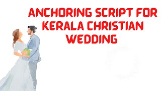 Anchoring script for Kerala Christian Wedding [upl. by Daniele]