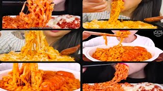 ASMR CHEESY NOODLES MUKBANG COMPILATION FT MELLAWNIE ASMRSAS ASMRJANE ASMR 🔀 [upl. by Mariska]