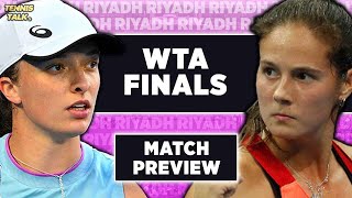 Swiatek vs Kasatkina  WTA Finals 2024  Tennis Preview amp Prediction [upl. by Ahsem]