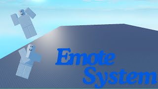 ROBLOX STUDIO Emote System [upl. by Ludovico]