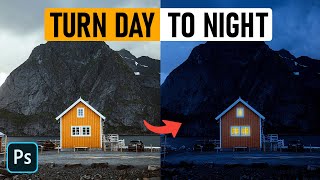 Turn Day into Night in Photoshop  Easy Tutorial [upl. by Savitt442]