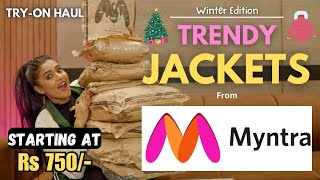 Latest amp Trendy WINTER JACKETS from MYNTRA 🩷  Honest Review Tryon  Gimaashi [upl. by Jaynell]