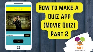 How to make Quiz App in MIT App Inventor Part 2 Movie Quiz App lists in MIT App Inventor [upl. by Margarette]