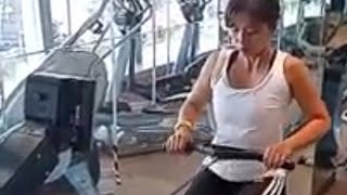 Rowing machine gym workout [upl. by Kitchen]