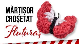 Martisor fluturas crosetat handmade [upl. by Muraida]