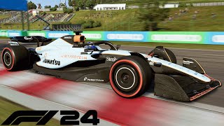 F1 24 GULF WILLIAMS GAMEPLAY an F1 24 Fantasy Livery [upl. by Aksel]