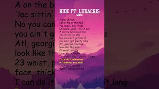 Ciara  Ride ft Ludacris Lyrics shorts [upl. by Allenrac]