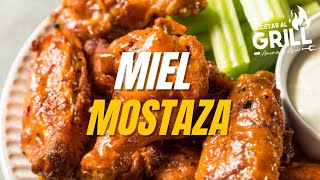 Miel Mostaza para Alitas Receta FACIL  Recetas al Grill [upl. by Gibb]