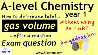 Total gas volume after a reaction Avogadros law Alevel chemistry exam question [upl. by Ikin517]