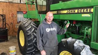 John Deere 5830 forage harvester clutch shaft repair [upl. by Aicilev420]