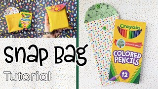 Snap Bag Tutorial  Machine Embroidery Design for Pill or Colored Pencil Case [upl. by Novahc]