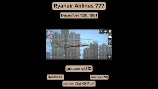 Ryanair Airlines 777 Plane Crash [upl. by Rondi893]