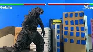 godzilla and kong vs mechagodzilla with healthbars  created by egm [upl. by Ciaphus65]