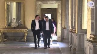 Il Presidente del Consiglio Renzi riceve il Primo ministro del Granducato di Lussemburgo [upl. by Witcher]