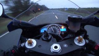 Yamaha R1 2005 Wheelie Cockpit KMH [upl. by Ormiston]