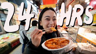 Eating the BEST KOREAN STREET FOOD in SEOUL [upl. by Crescantia]