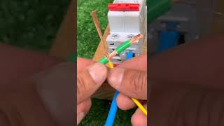 How to install wire correctly  Mcb wiring connection shorts short shortvideo tips [upl. by Nerreg]