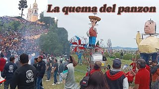 La quema del panzon en el cerro de cholula [upl. by Nelram]