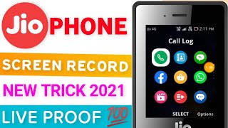 Jio Phone Screen Recording  new update today  Screen recording in jio phone new trick 100 Work [upl. by Aoht111]