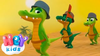 Ah Les Crocodiles  Chant des Animaux  HeyKids Français  Animaj Kids [upl. by Cohette]