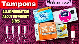 Tampons  How to choose Size Under Rs 200 Obtampon Sirona Bellatampons periods [upl. by Mccreery]