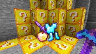 minecraft mas os MINÉRIOS SÃO LUCKY BLOCKS [upl. by Llerahs]