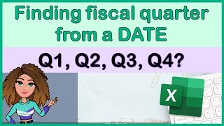 Extracting the fiscal quarter from a date in excel one method to find the financial quarter [upl. by Kcirdet]