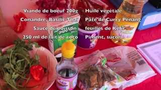 Le Carré Asiatique recette de Boeuf quotPenangquot [upl. by Aerdnaxela]