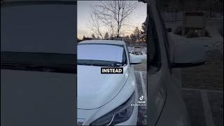 The best way to remove ice from a car [upl. by Irahcaz]