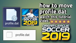 How to move Dream League Soccer 2019 profiledat watch this tutorial video [upl. by Jadwiga273]