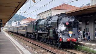 Locomotive a VAPEUR 241p de passage dans nos Vallées [upl. by Nash580]