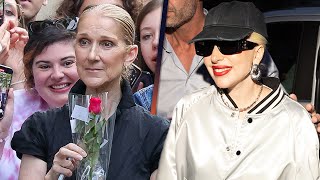 2024 Olympics Lady Gaga Celine Dion and More Stars Arrive in Paris [upl. by Aiyt]