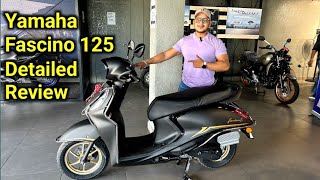 Yamaha Fascino 125 Hybrid 2024 Model Detailed Review yahama fascino125 bikereview [upl. by Elson]